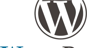 Wordpress Logo Blue Background PNG Image