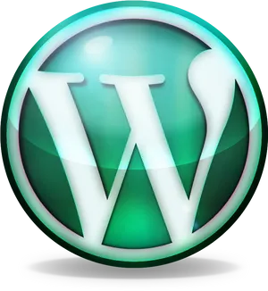 Wordpress Logo Glossy3 D Rendering PNG Image