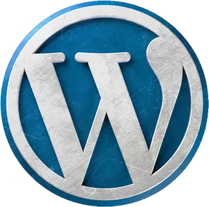 Wordpress Logo Metallic Texture PNG Image