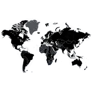 World Map Black And White Png 70 PNG Image