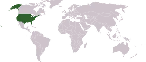 World Map Highlighting U S A PNG Image