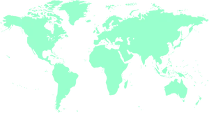 World Map Silhouette PNG Image