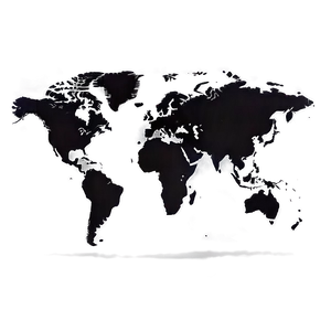 World Map Vector Silhouette Png 64 PNG Image