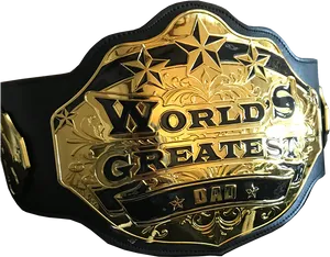 Worlds Greatest Dad Wrestling Belt PNG Image