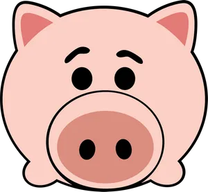 Worried Pig Cartoon Graphic PNG Image