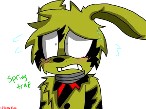 Worried Springtrap Cartoon PNG Image