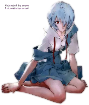 Wounded Rei Ayanami Evangelion PNG Image