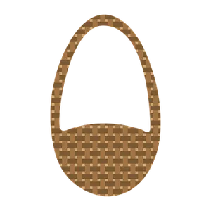 Woven Basket Easter Egg PNG Image