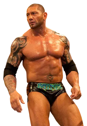 Wrestler_ Batista_ In_ Ring_ Attire PNG Image