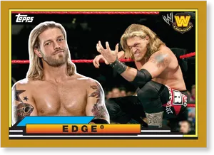 Wrestler Edge Topps Card PNG Image