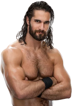 Wrestler Seth Rollins Portrait PNG Image