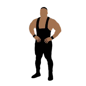 Wrestler Silhouette Black Background PNG Image