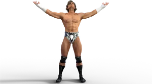 Wrestler Victory Pose PNG Image