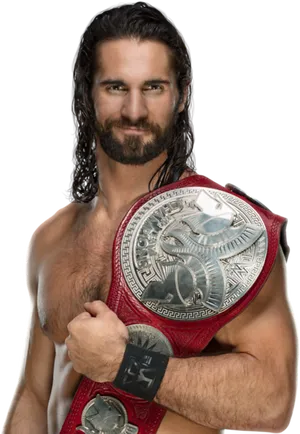 Wrestler_with_ Championship_ Belt PNG Image