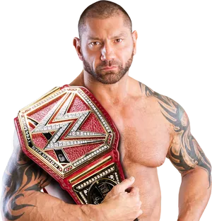 Wrestler_with_ Championship_ Belt PNG Image