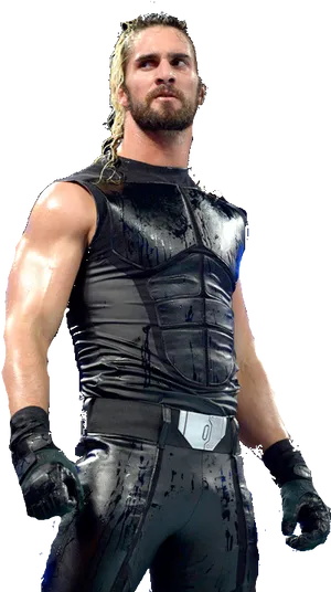 Wrestlerin Black Attire PNG Image