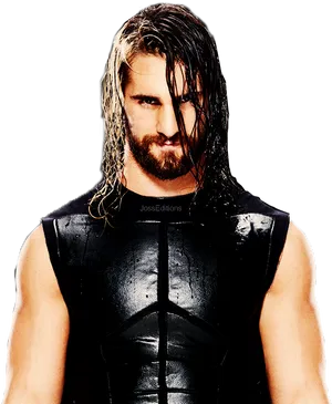 Wrestlerin Black Vest PNG Image