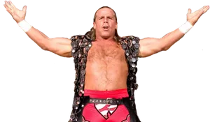 Wrestlerin Redwith Open Arms PNG Image