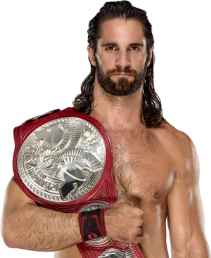 Wrestlerwith Championship Belt PNG Image