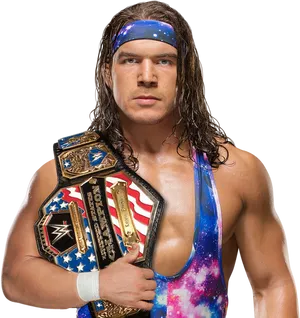 Wrestlerwith Championship Belt PNG Image