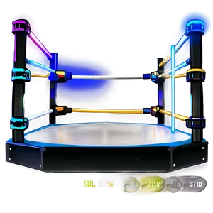 Wrestling Ring With Led Lights Png Tlj PNG Image