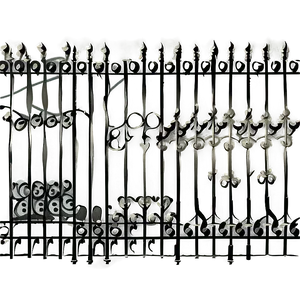 Wrought Iron Fence Png Pak33 PNG Image