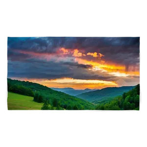 Wv Sunset Over The Hills Png Kpa PNG Image