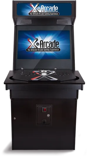 X Arcade Cabinet Classic Gaming Experience PNG Image