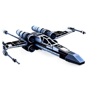 X Wing Silhouette Png Itw85 PNG Image