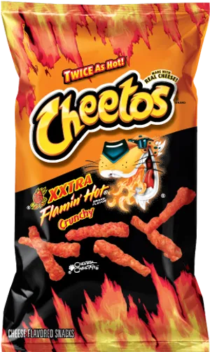 X X T R A Flamin Hot Cheetos Package PNG Image