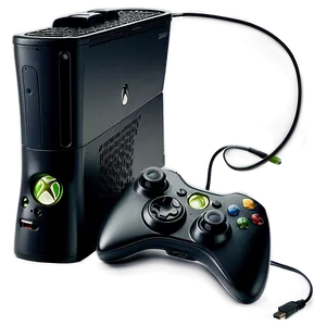 Xbox 360 Console With Hdmi Cable Png Dyb34 PNG Image