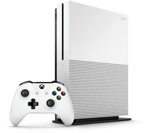 Xbox One S Consoleand Controller PNG Image