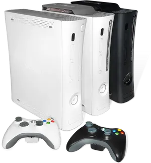 Xbox360 Consolesand Controllers PNG Image