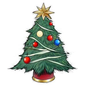 Xmas Tree Sketch Png Tmn PNG Image