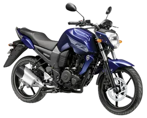 Yamaha Blue Motorcycle Profile View PNG Image