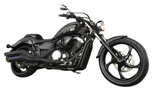 Yamaha Cruiser Motorcycle Profile View PNG Image