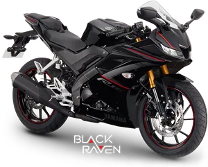 Yamaha R15 Black Raven Edition PNG Image