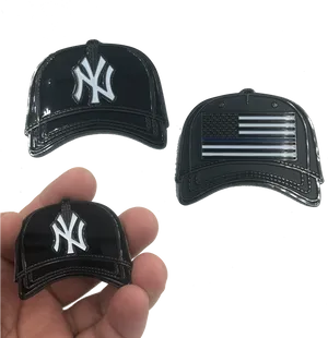 Yankees Hat Pins Collection PNG Image