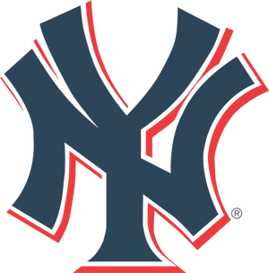 Yankees Logo Black Red Outline PNG Image