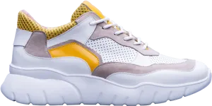 Yellow Accent Modern Sneaker.png PNG Image