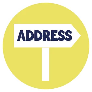 Yellow Address Sign Icon PNG Image