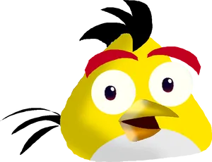 Yellow Animated Bird Character PNG Image