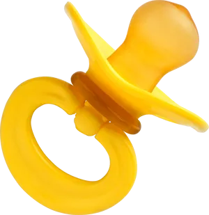 Yellow Baby Pacifier Isolated PNG Image