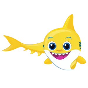 Yellow Baby Shark Cute Expression Png Kon87 PNG Image