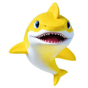 Yellow Baby Shark Cute Pose Png Xcv PNG Image