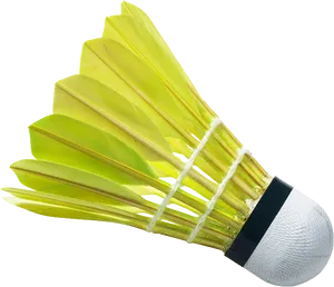 Yellow Badminton Shuttlecock.png PNG Image