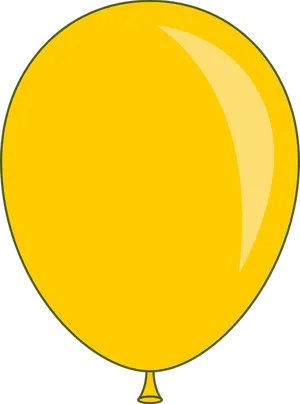 Yellow Balloon Transparent Background PNG Image