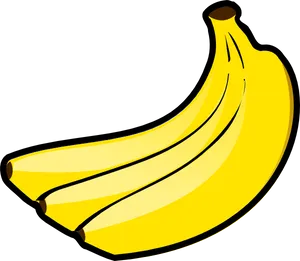 Yellow Banana Cluster Vector PNG Image