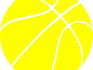 Yellow Basketball Logo Graphic PNG Image