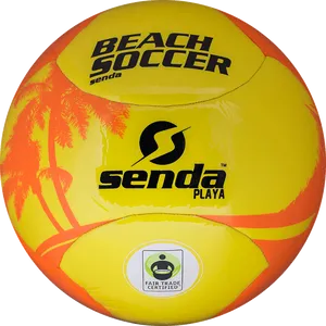 Yellow Beach Soccer Ball Senda PNG Image